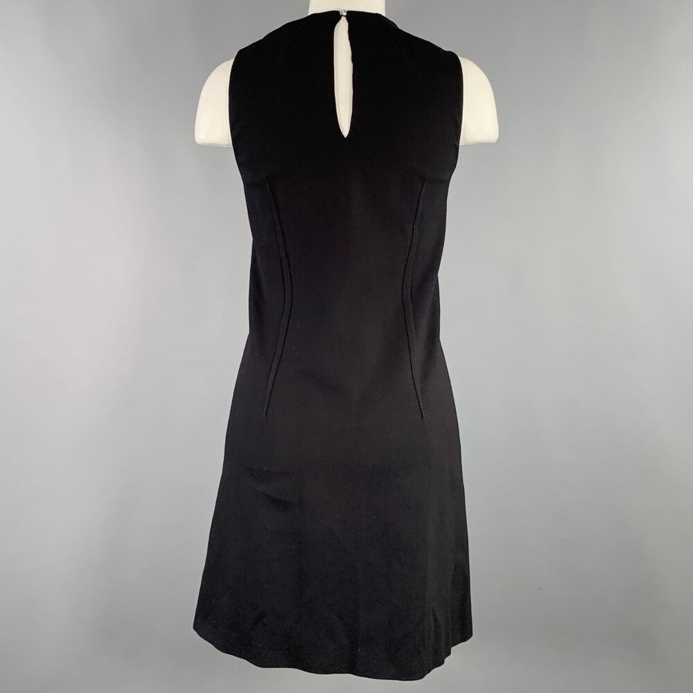 CoSTUME NATIONAL Size XS Black Silver Viscose Blend Two Tone Shift Dress - Picture 4 of 7